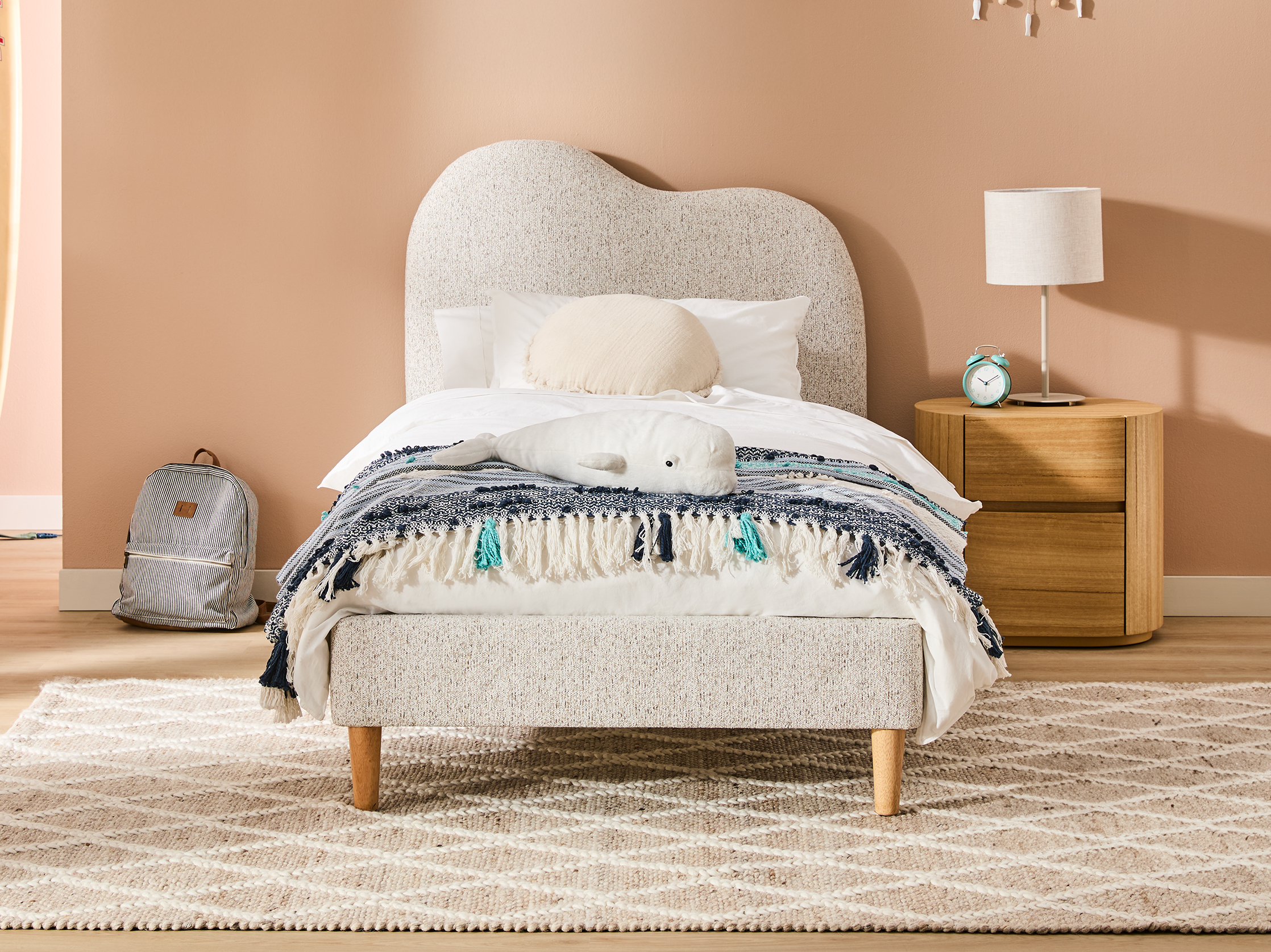 My Cove Cloud Single Bed Frame -  Cookies & Cream