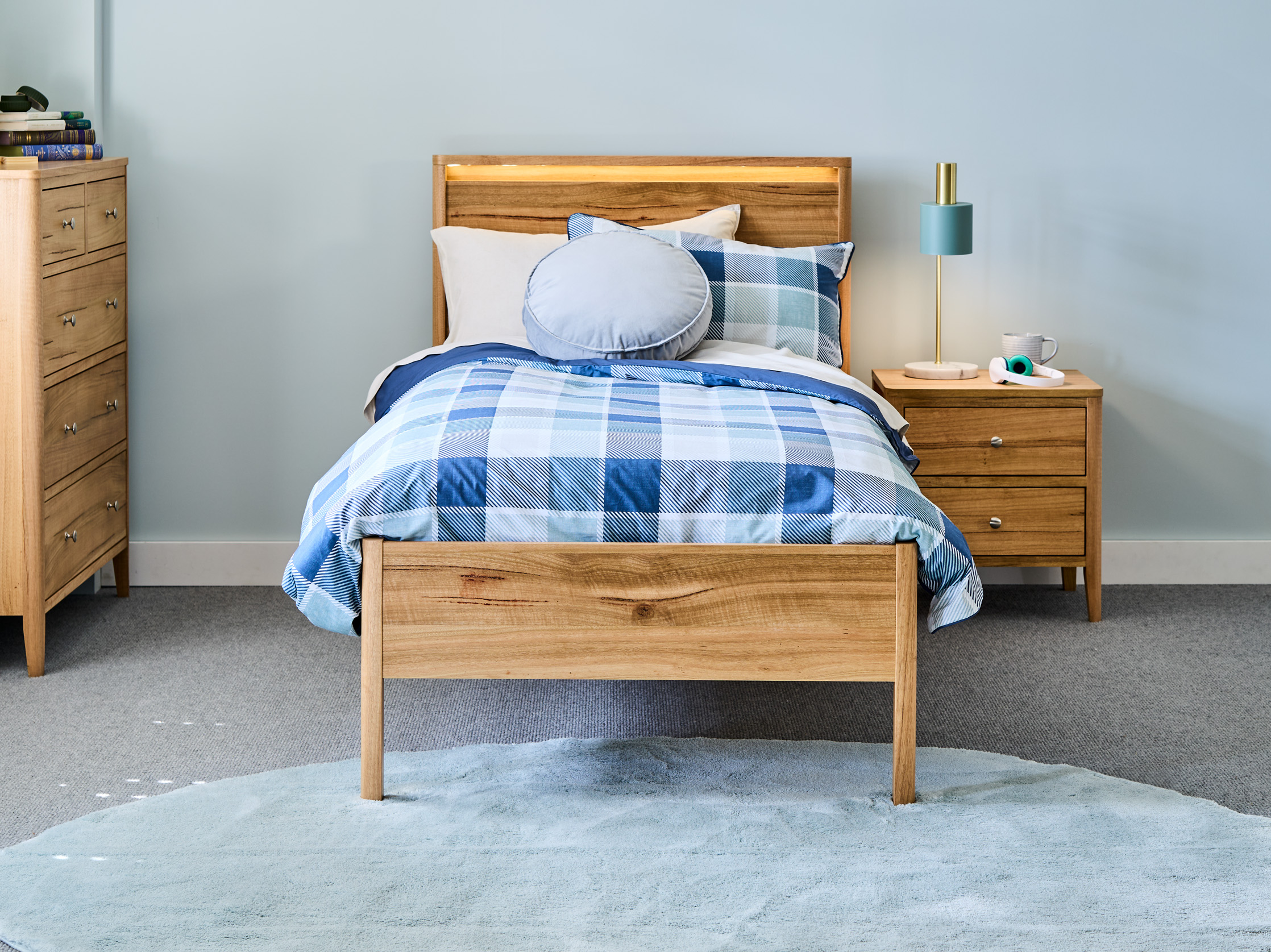 Dublin Single Bed Frame - Natural