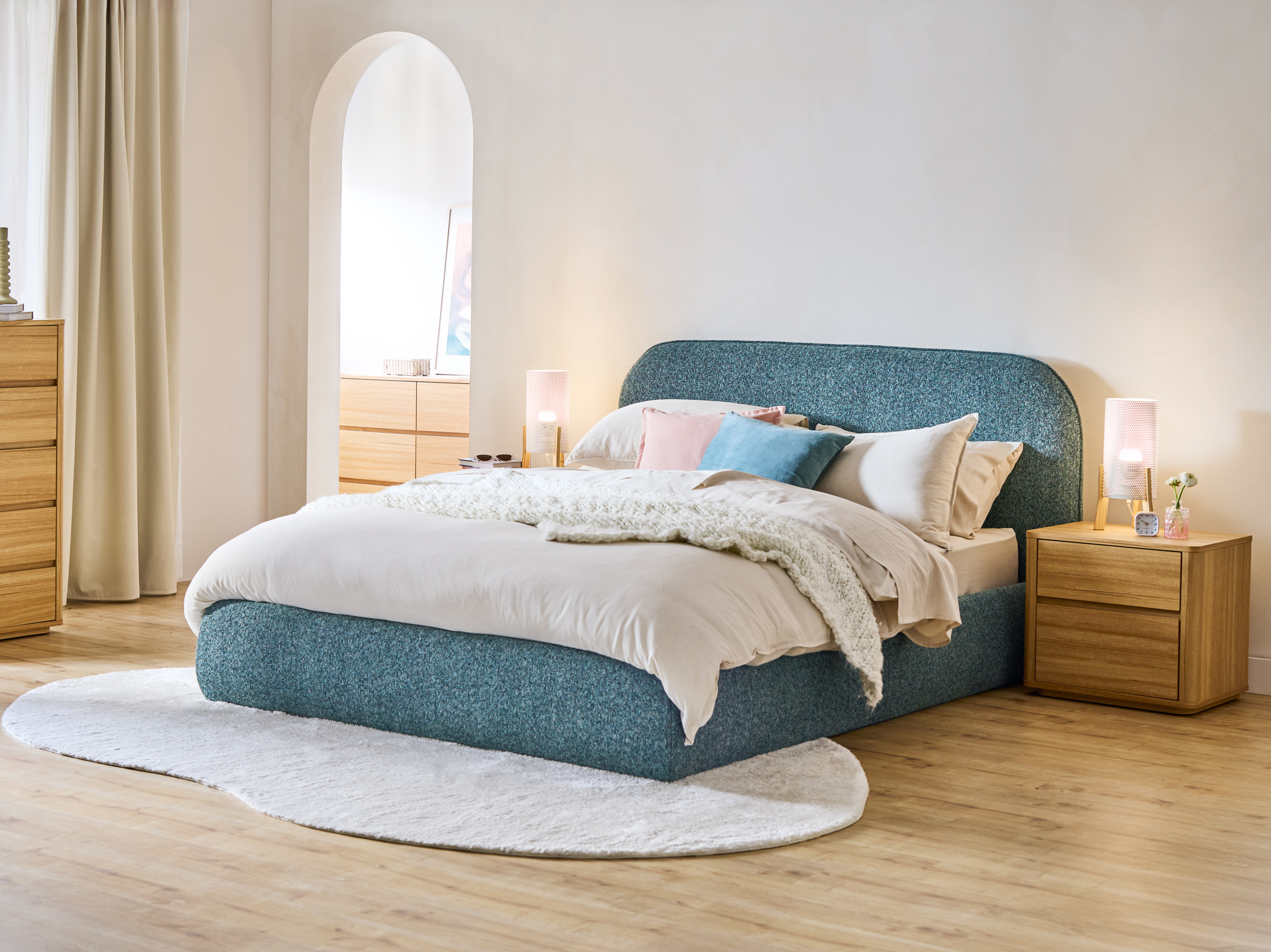 Lucy Queen Bed Frame - Emerald