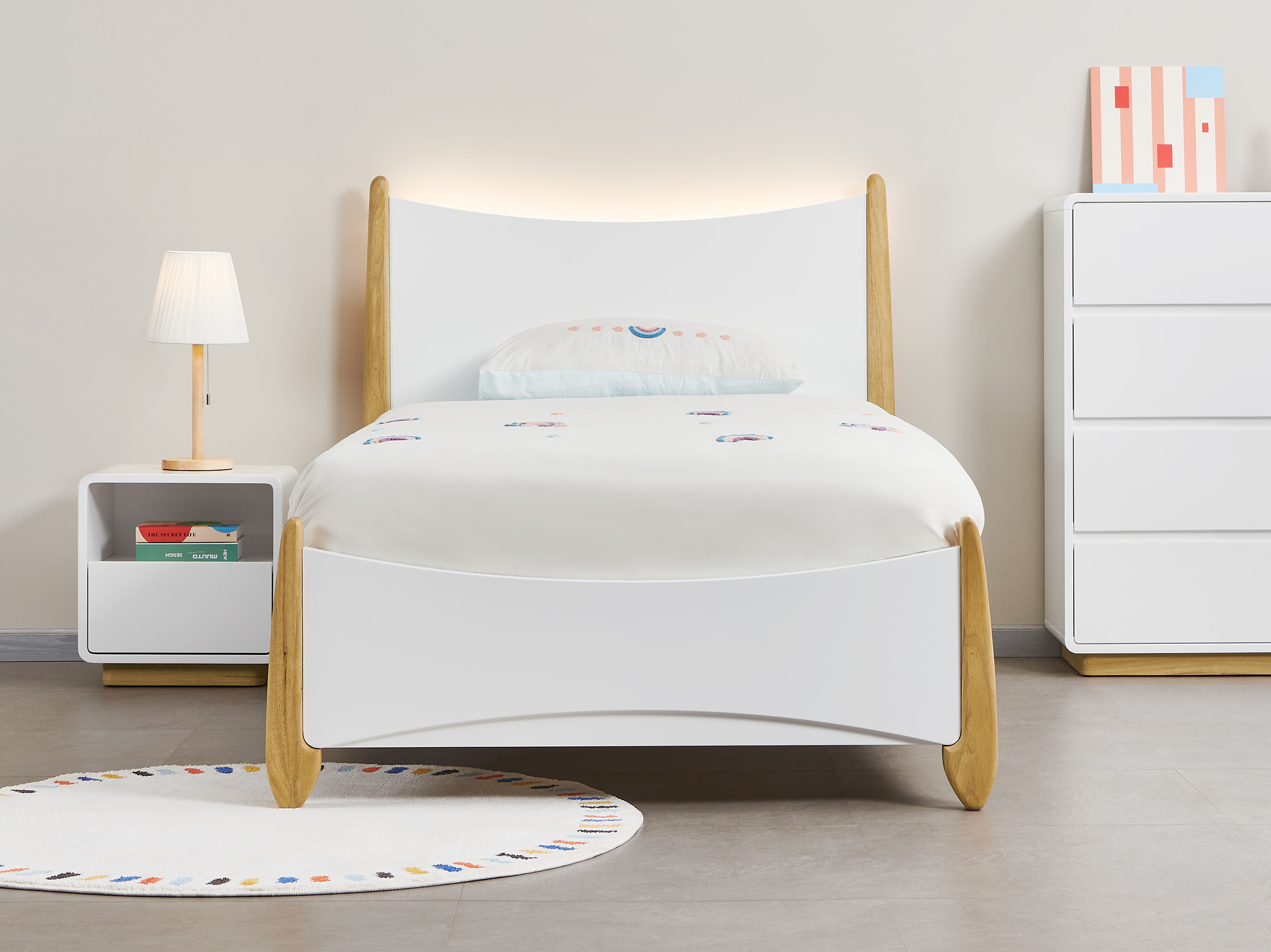 my cove Milo Single Bed Frame - White