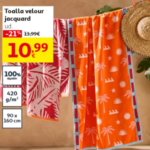 Toalla velour jacquard