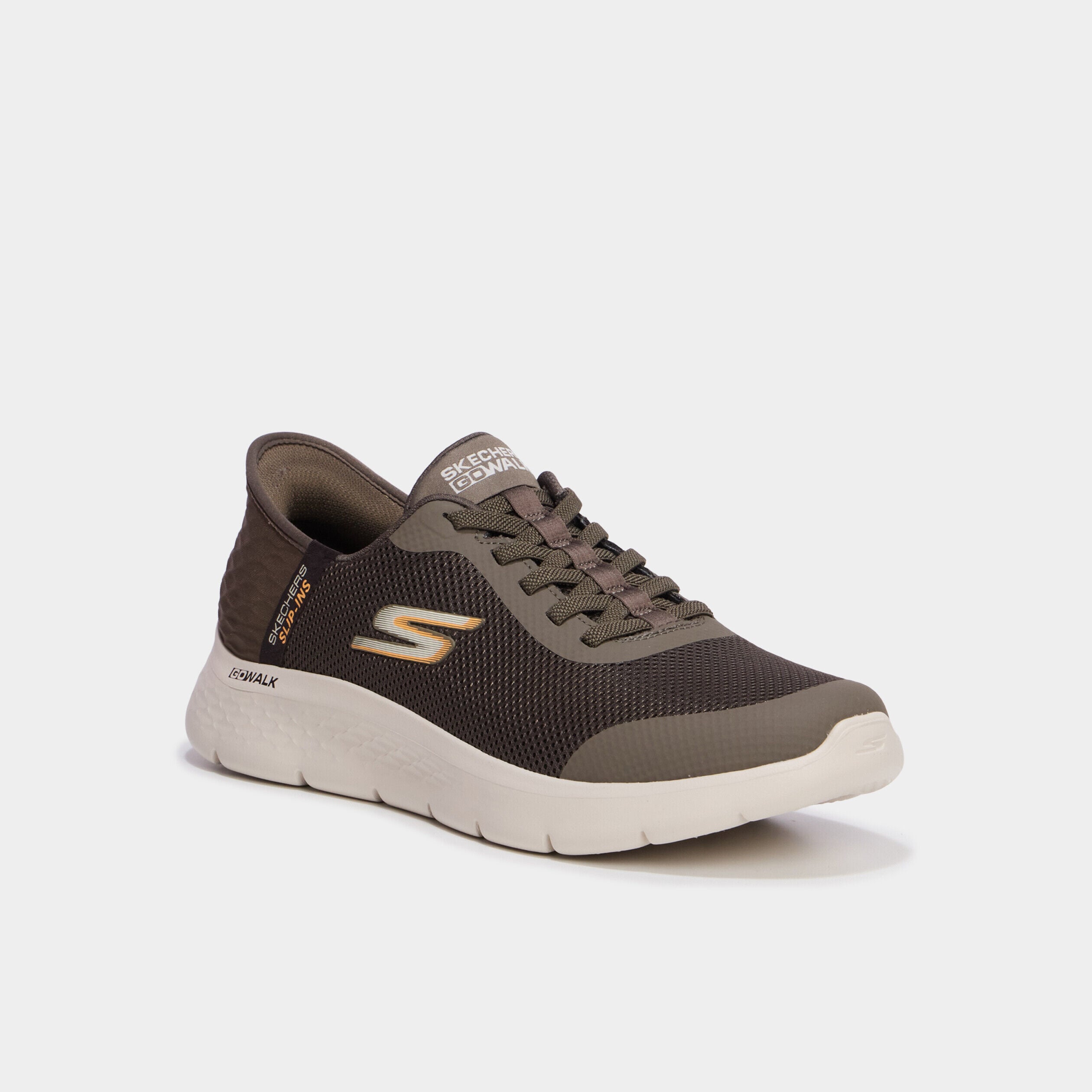 Baskets running Slip Ins GO WALK FLEX marron clair homme