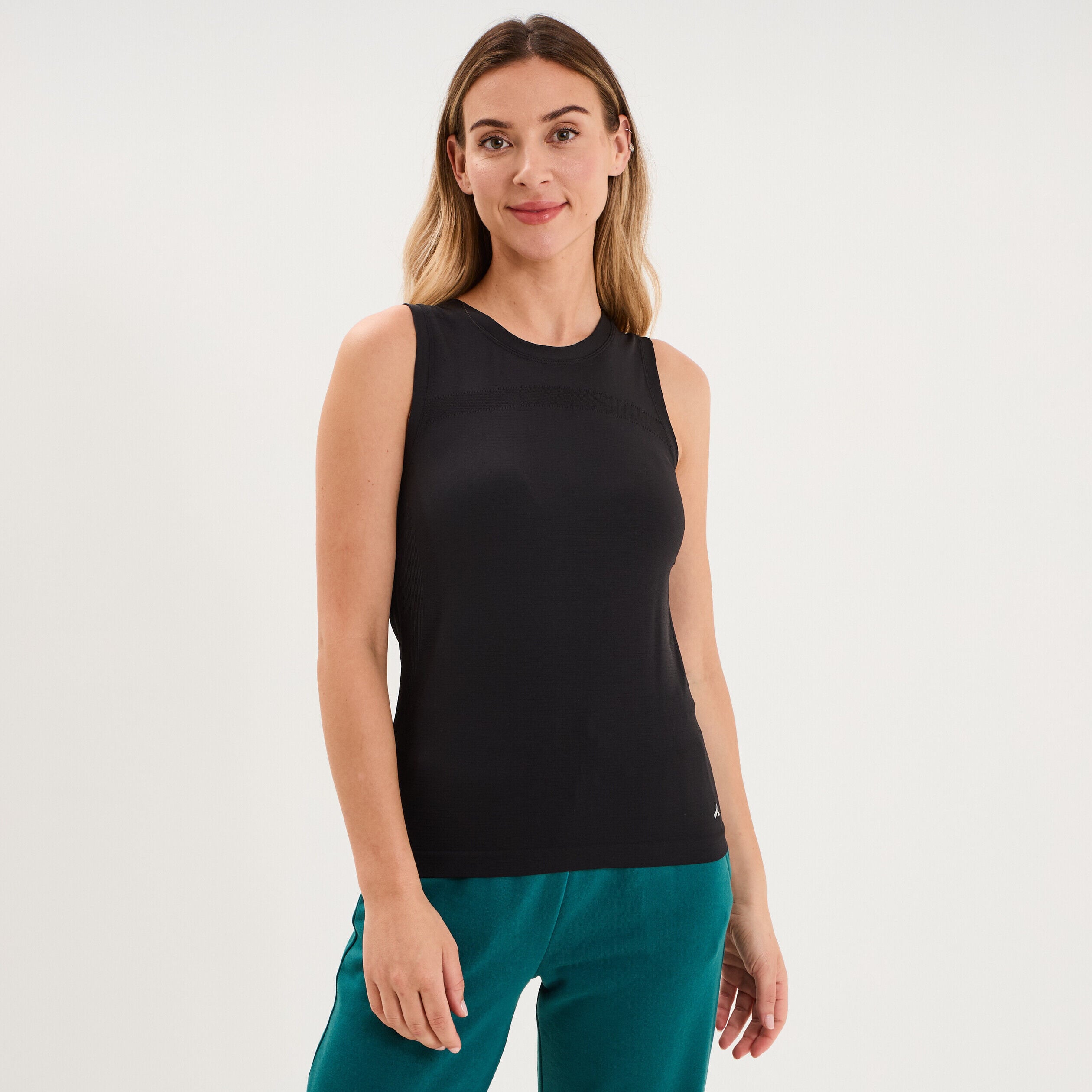 Débardeur de sport fluide noir femme