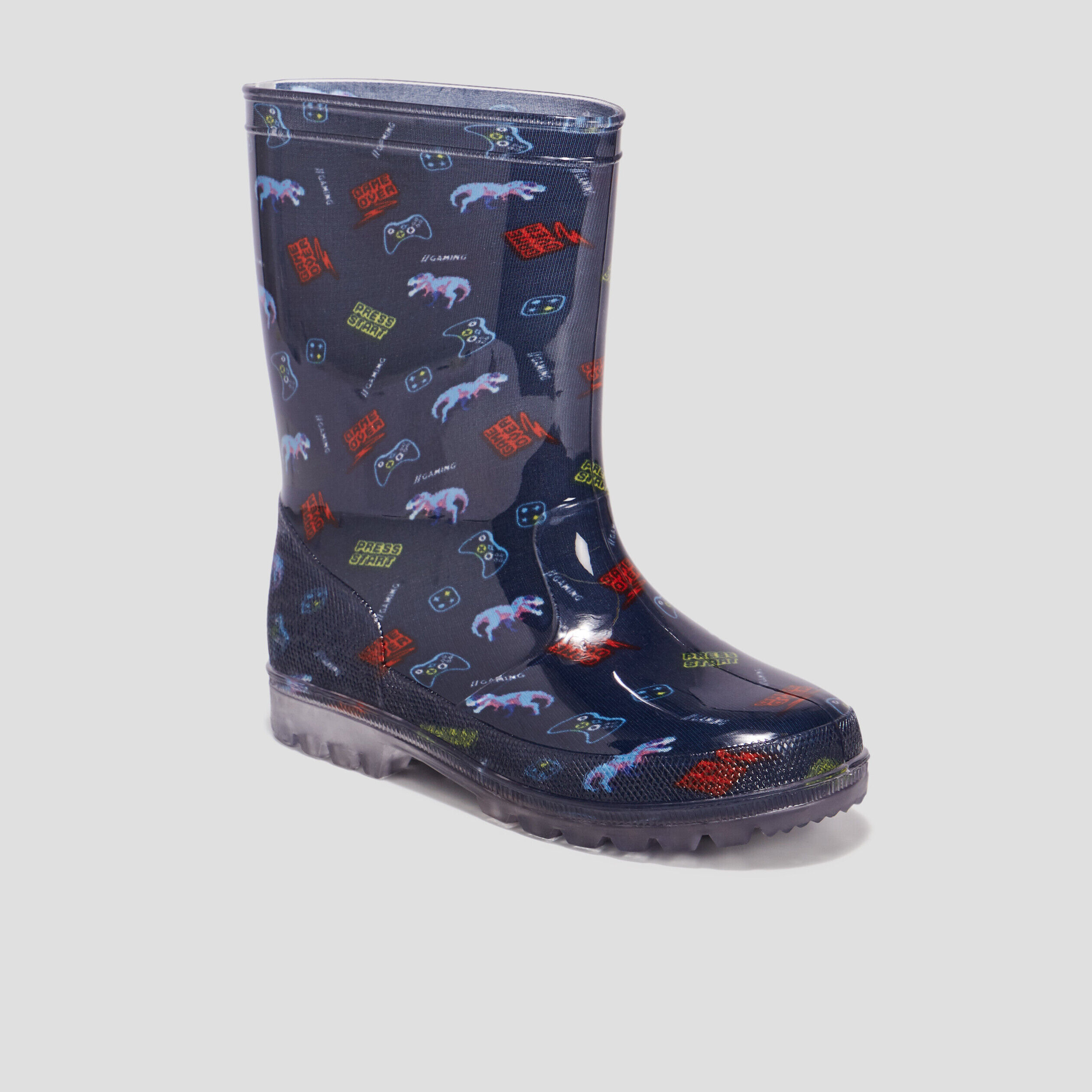 Bottes de pluie imprimé bleu marine garçon