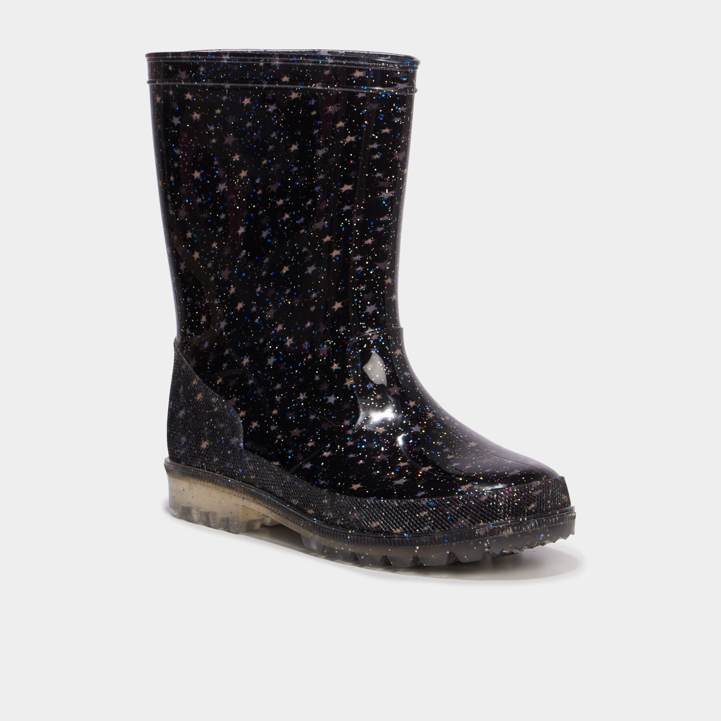 Bottes de pluie à paillettes multicolore fille