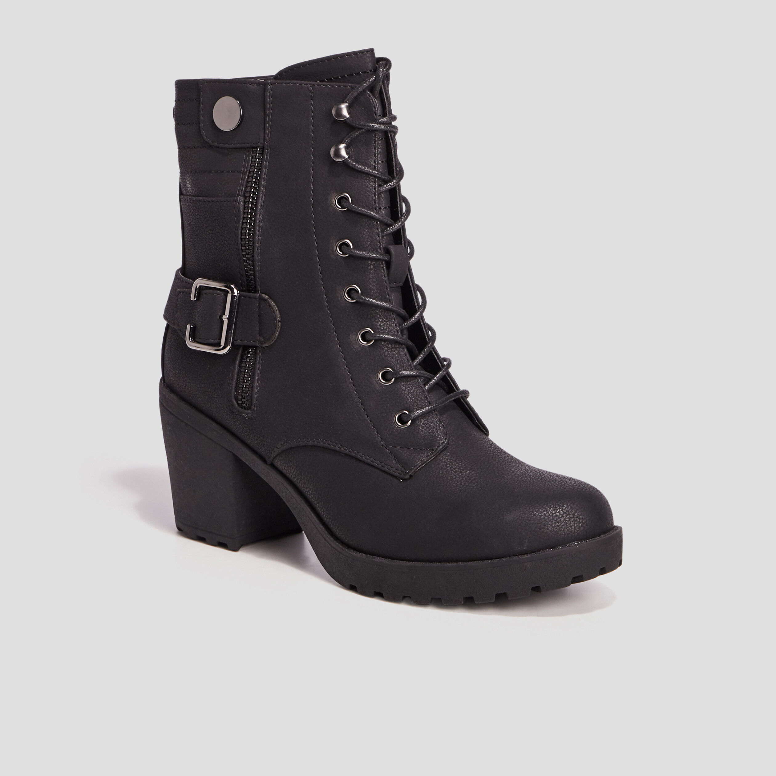 Bottines à talons et boucles noir femme
