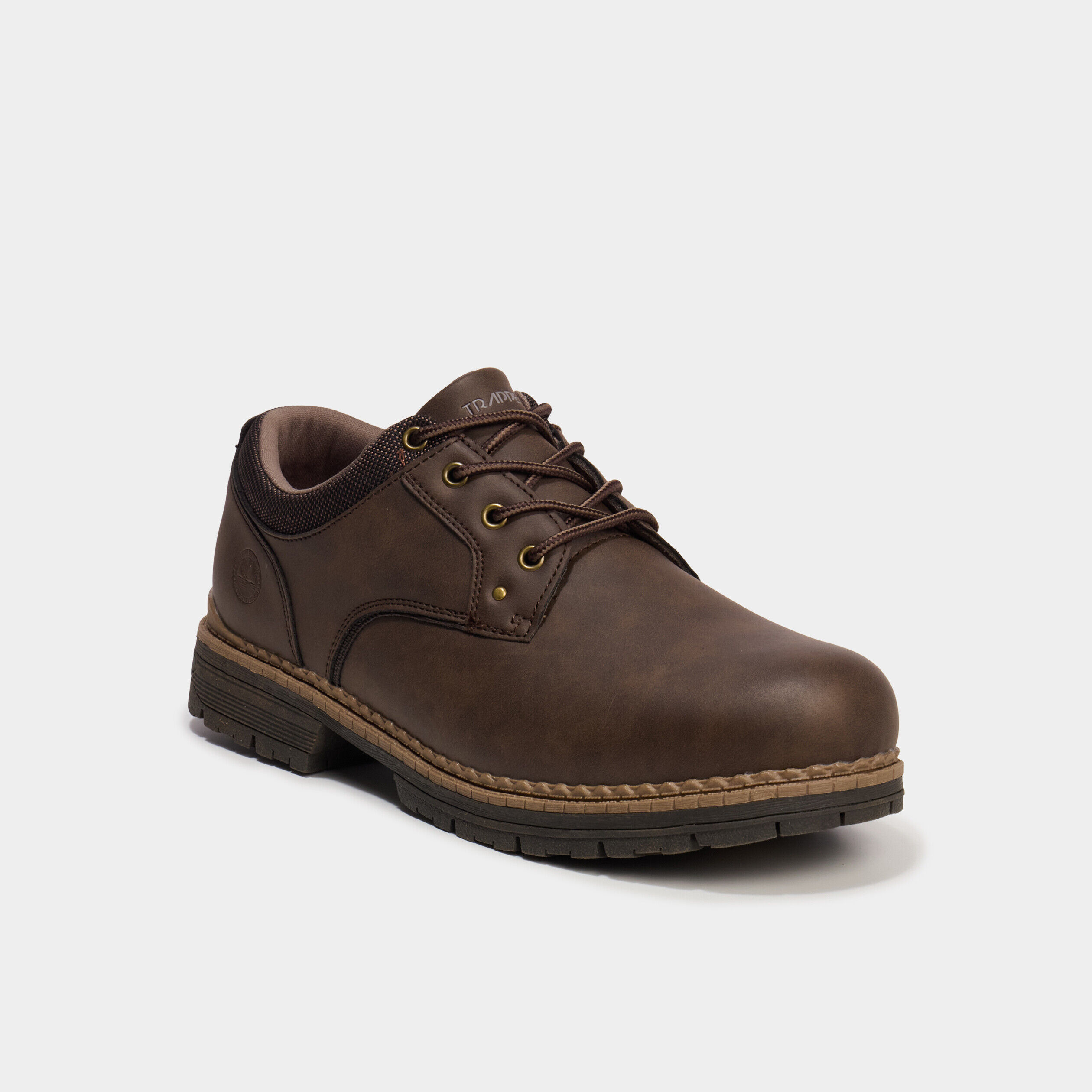 Derbies à lacets semelle crantée marron foncé homme