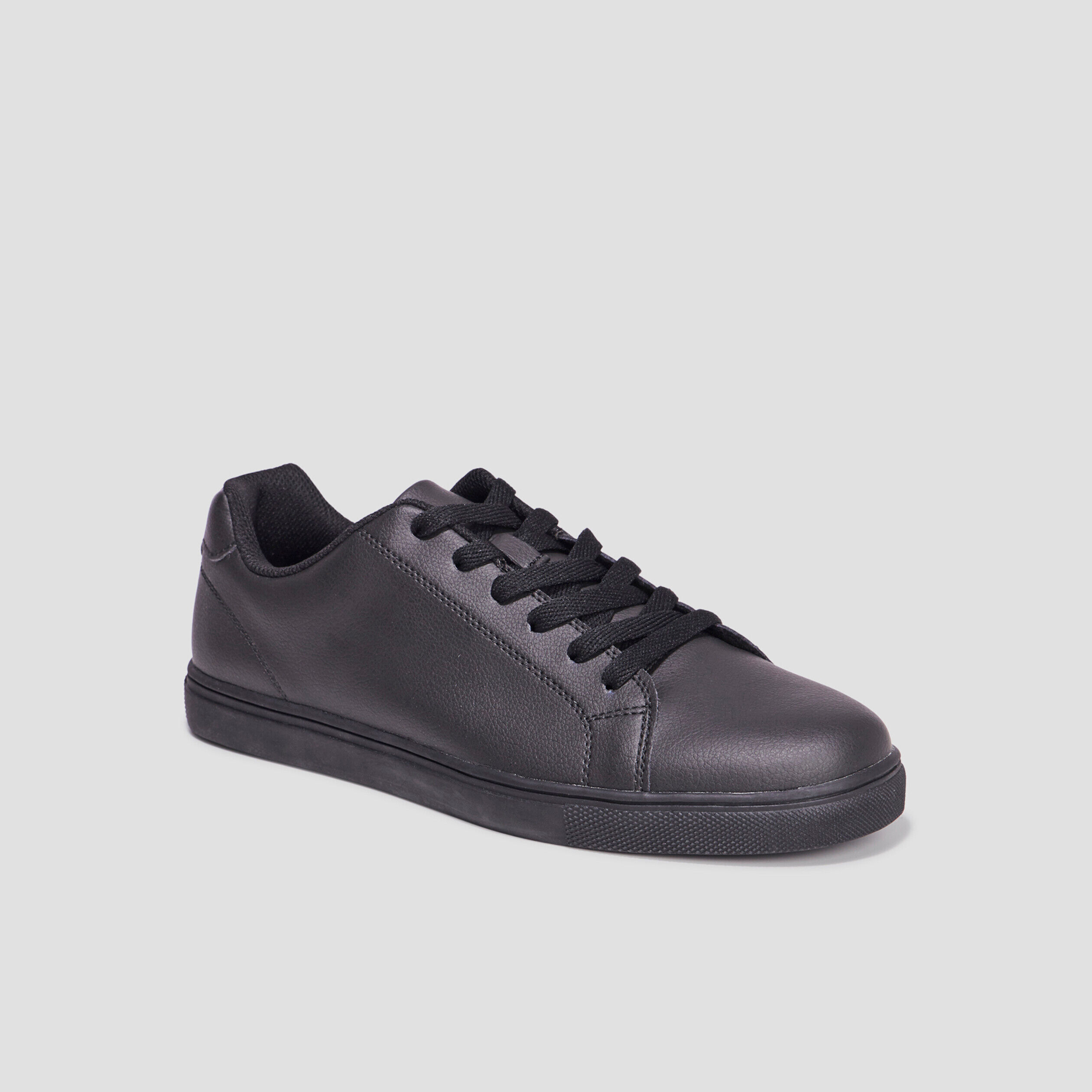 Tennis basses à lacets noir homme
