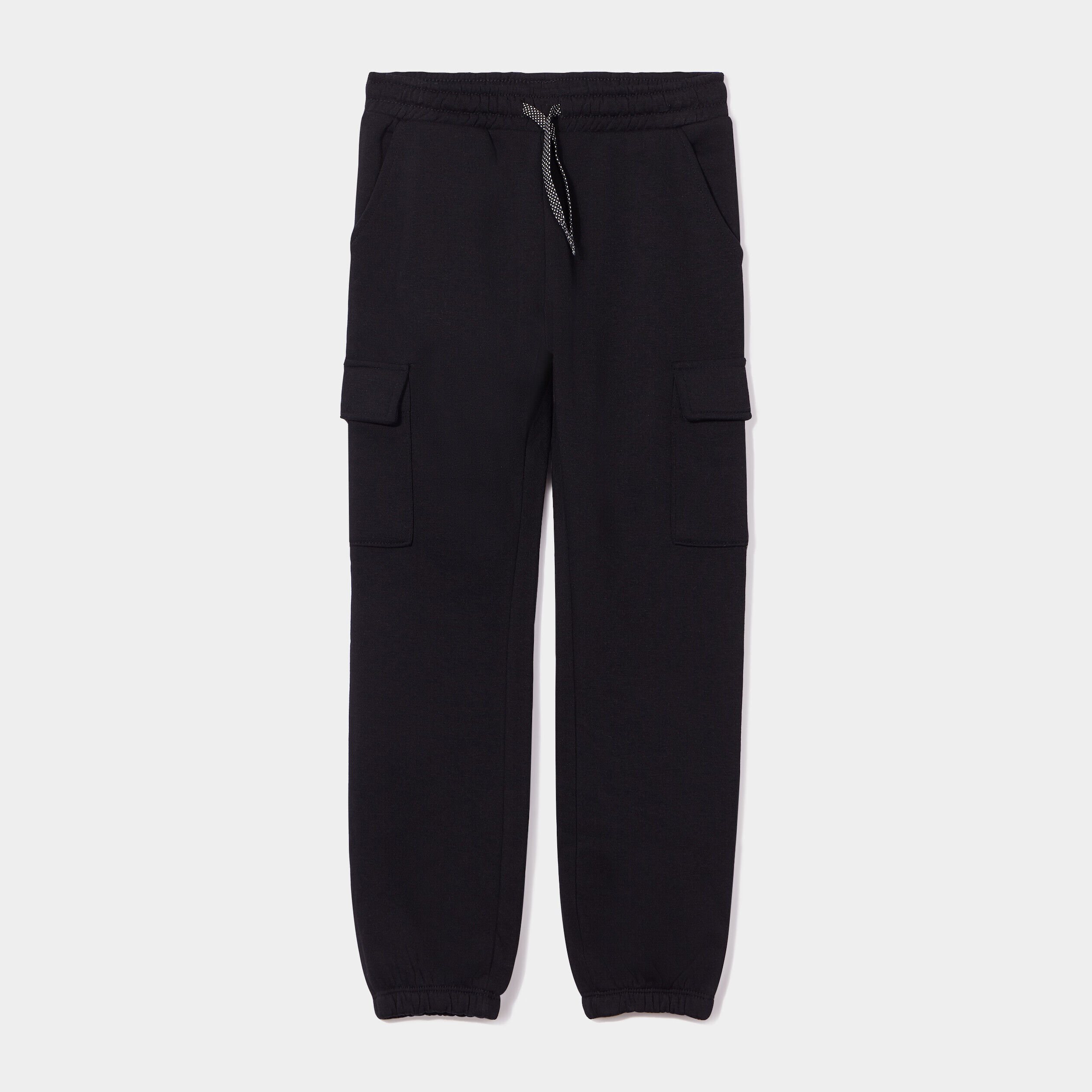 Pantalon de jogging cargo molletonné noir fille