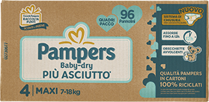 QUADRIPACCO BABY DRY PAMPERS