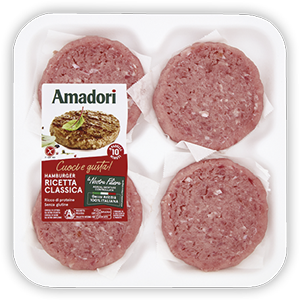 4 HAMBURGER DI POLLO E TACCHINO AMADORI 