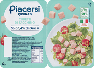 CUBETTI DI TACCHINO PIACERSI CONAD