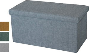 PUFF CONTENITORE RETTANGOLARE IN TESSUTO CON COPERCHIO