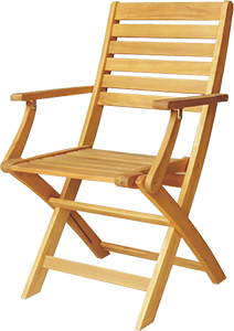 SEDIA PIEGHEVOLE CON BRACCIOLI LINEA BALI