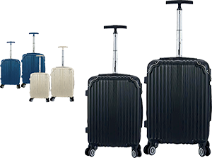 SET 2 TROLLEY COVERI MOVING COLORE NERO/BLU/CHAMPAGNE