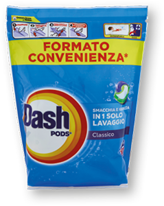 DETERSIVO PER LAVATRICE IN CAPSULE DASH PODS 50 LAVAGGI 