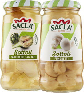 CARCIOFINI TAGLIATI, FUNGHETTI SOTTOLÌ SACLÀ