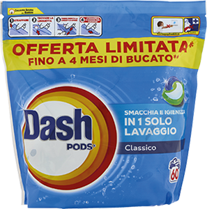 DETERSIVO PER LAVATRICE IN PODS DASH vari tipi 