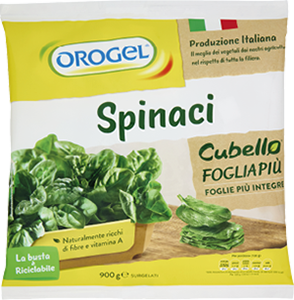 SPINACI CUBELLO FOGLIA PIÙ SURGELATI OROGEL 