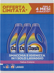 DETERSIVO PER LAVATRICE LIQUIDO DASH x3 vari tipi 