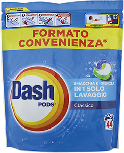 DETERSIVO PER LAVATRICE IN PODS DASH 60 LAVAGGI