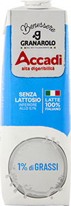 LATTE UHT SENZA LATTOSIO 1% DI GRASSI ACCADÌ GRANAROLO 