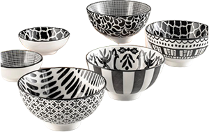 COPPETTE IN PORCELLANA DECORATA