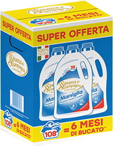 DETERSIVO LIQUIDO PER IL BUCATO SPUMA DI SCIAMPAGNA 36 LAVAGGI