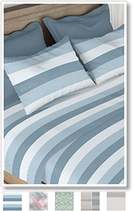 COMPLETO LETTO MATRIMONIALE STAMPATO IN MICROFIBRA