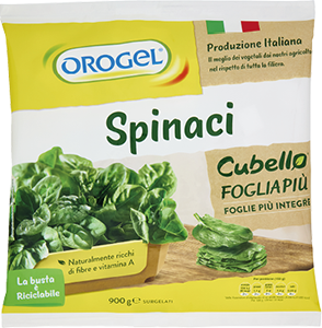 SPINACI SURGELATI CUBELLO FOGLIA PIÙ OROGEL