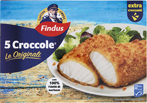 5 CROCCOLE CON 100% FILETTI DI MERLUZZO SURGELATE FINDUS 