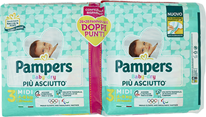 MUTANDINO, PANNOLINO BABY DRY PAMPERS PACCO DOPPIO