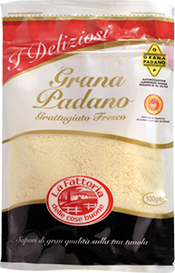 GRANA PADANO GRATTUGIATO LA FATTORIA DELLE COSE BUONE I DELIZIOSI