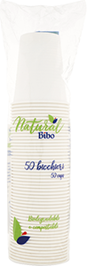 BICCHIERI BIOPLASTICA NATURAL BIBO
