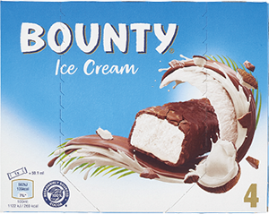 GELATO BOUNTY, MARS, SNICKERS X4