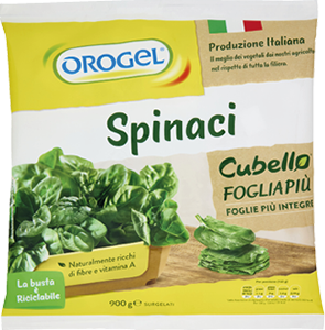 SPINACI SURGELATI CUBELLO FOGLIA PIÙ OROGEL 