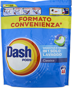 DETERSIVO PER LAVATRICE IN CAPSULE DASH 60 LAVAGGI