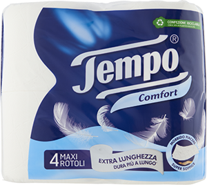 CARTA IGIENICA COMFORT TEMPO 4 MAXI ROTOLI