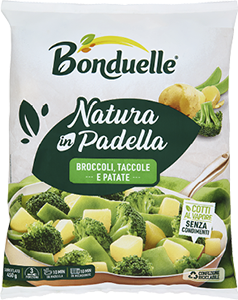 BROCCOLI, TACCOLE E PATATE SURGELATI NATURA IN PADELLA BONDUELLE