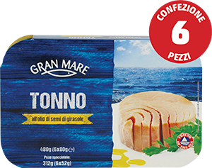 TONNO ALL’OLIO DI SEMI DI GIRASOLE GRAN MARE 