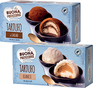 TARTUFO AL CACAO, BIANCO LA BUONA PASTICCERIA 