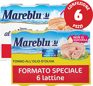 TONNO ALL’OLIO DI OLIVA, AL NATURALE MAREBLU