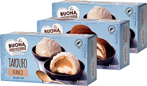 TARTUFO AL CACAO, BIANCO LA BUONA PASTICCERIA