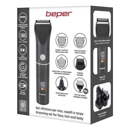 Set rifinitore per viso, capelli e corpo