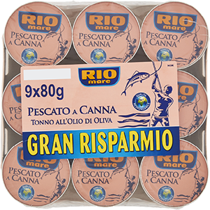 TONNO ALL’ OLIO DI OLIVA PESCATO A CANNA RIO MARE