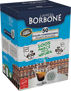 CIALDE CAFFÈ COMPOSTABILI MISCELA DECISA BORBONE