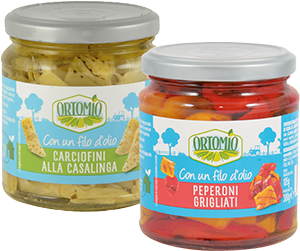 PEPERONI GRIGLIATI, CARCIOFINI ALLA CASALINGA ORTOMIO