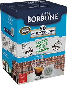 CIALDE CAFFÈ COMPOSTABILI MISCELA DECISA BORBONE