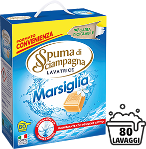 DETERSIVO LAVATRICE IN POLVERE SPUMA DI SCIAMPAGNA