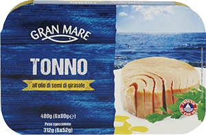 TONNO ALL’OLIO DI SEMI DI GIRASOLE GRAN MARE